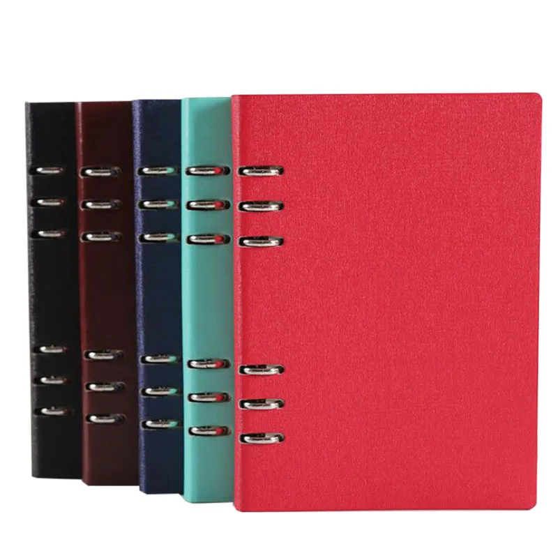 Commercial custom loose-leaf notebooks leather cover for business meetings Thickened notebooks