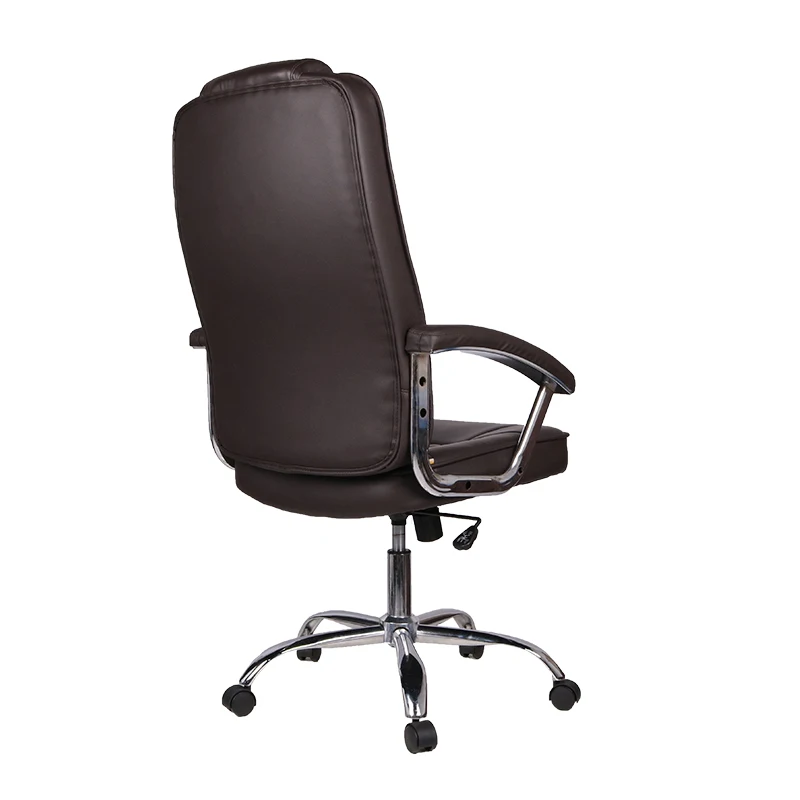 Boss Swivel Revolving True Seating Concepts Leather Executive Chair from Leather Brown