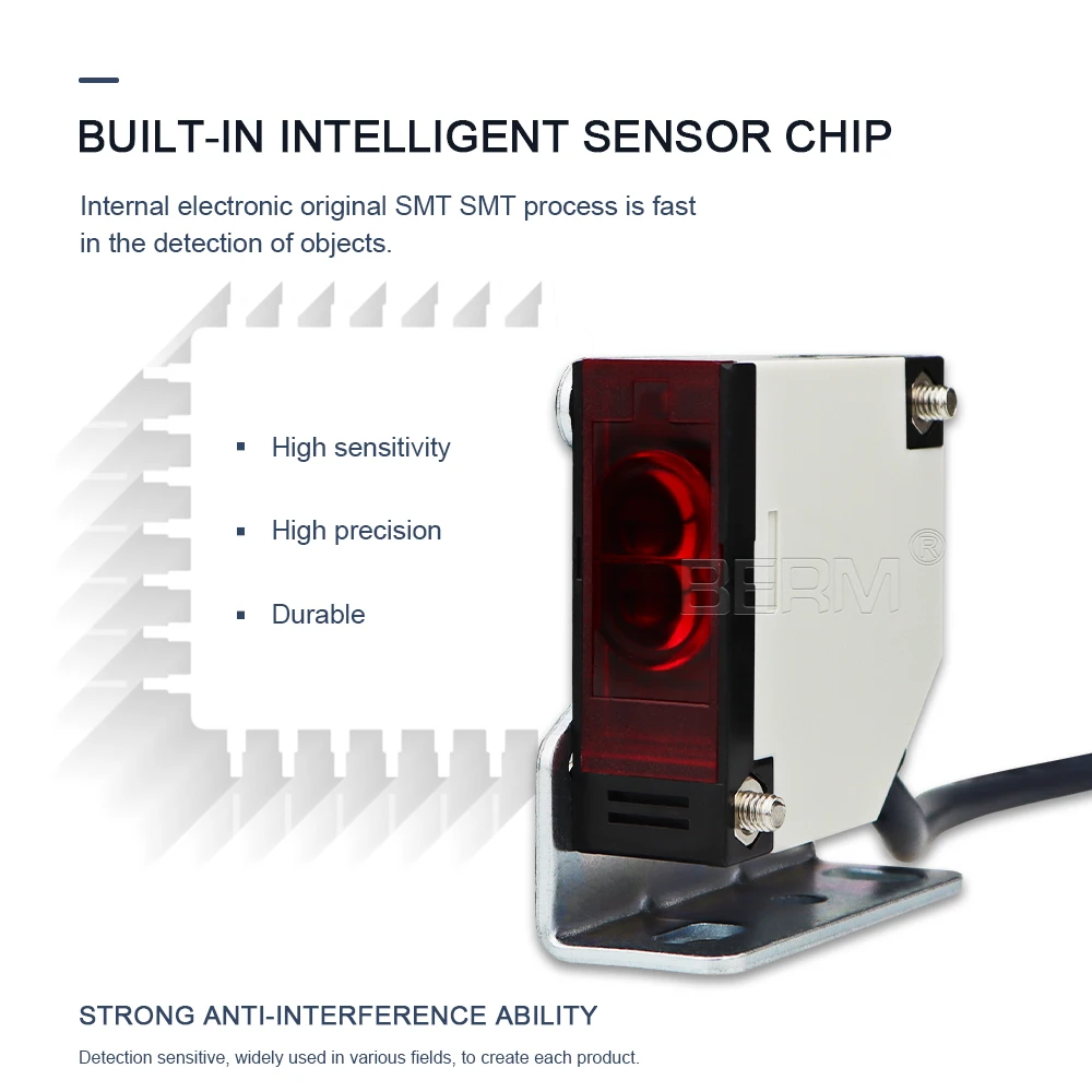 E3JK-R4M1  Reflection type photoelectric switch with reflector sensor, AC/DC general sensor,Induction distance of 4 meters