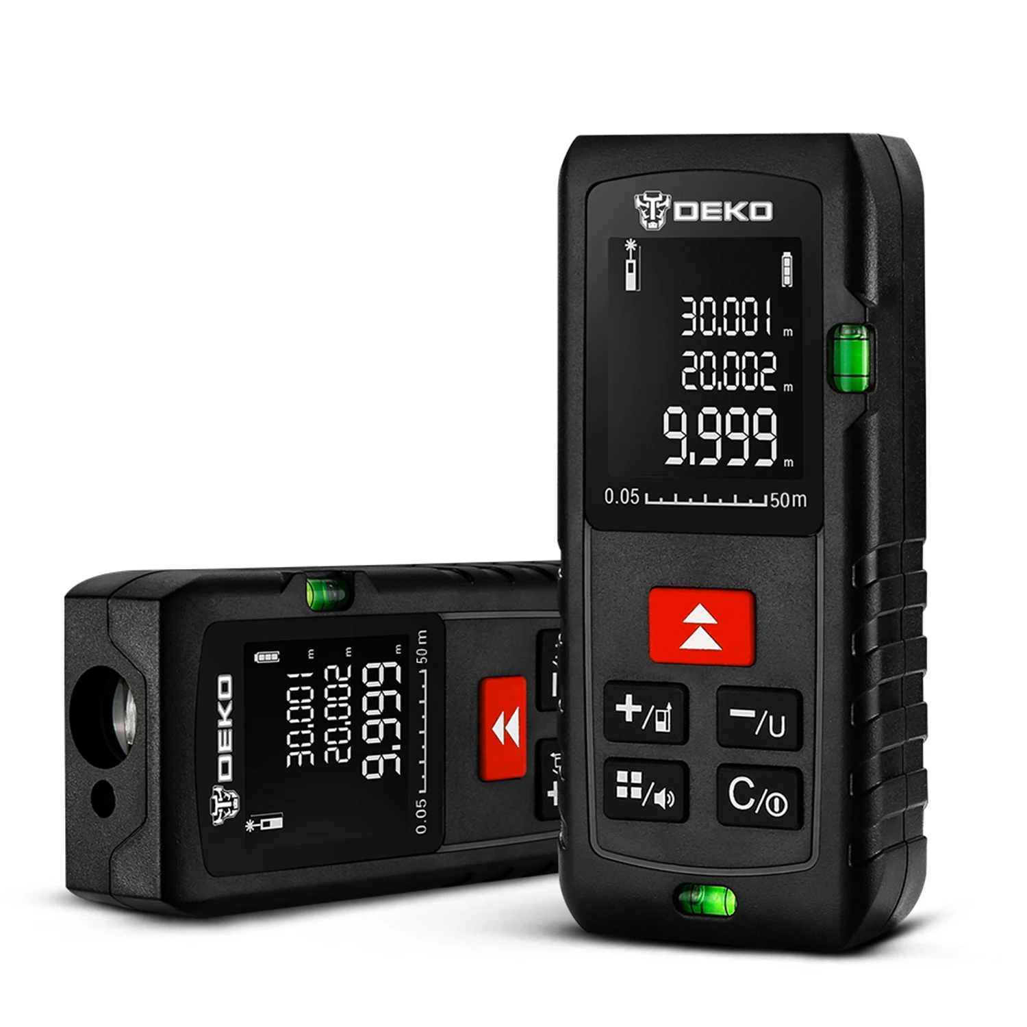 DEKO LRE500-50m Small 50M Wireless Laser Distance Meter Accuracy Digital Range Finder Laser Rangefinder for Instrument Measuring