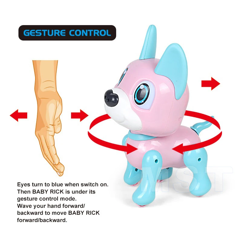 Wholesale Funny Intelligent Kids Interacted Electronic Pet Toy Sounding Musical Lighting Obstacle Avoidance RC Dog