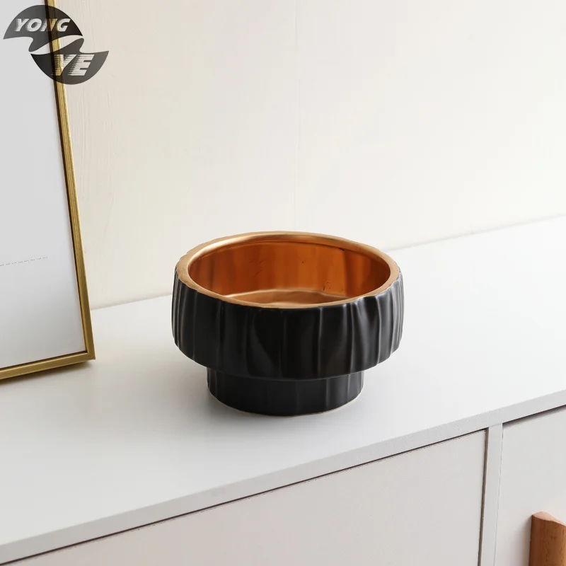 Modern Ceramic Origami Basin Creative Vase Fashion Nordic Hotel Model Room Home Crafts Decorations Ornaments