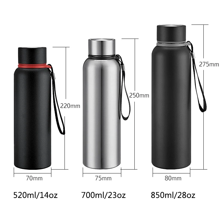 Wholesale Potable Customized Color Double Wall Stainless Steel Drinking Bottle Insulated Thermos Vacuum Flask