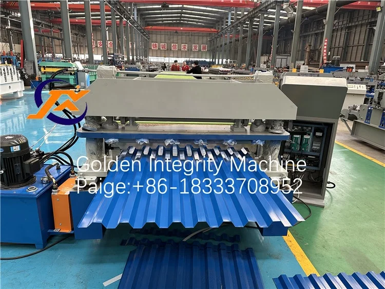 High speed durable corrugated color steel roofing sheet roll forming machine for sale