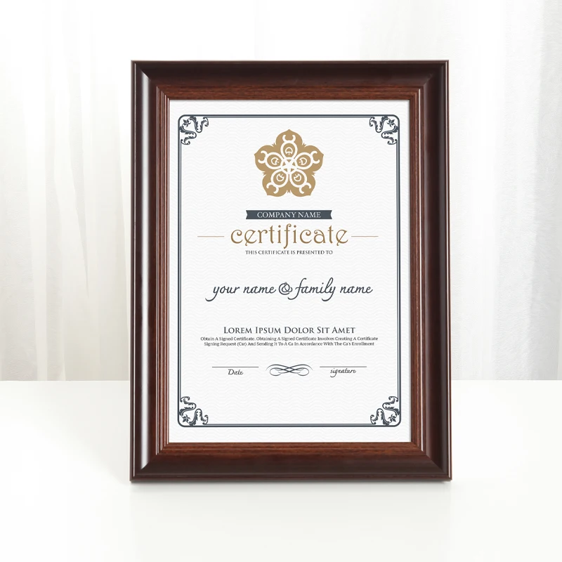 Various Colors Are Available 8.5 * 11 Inches Certificate Graduation Diploma Photo Frame Suitable For Home Decoration Souvenir