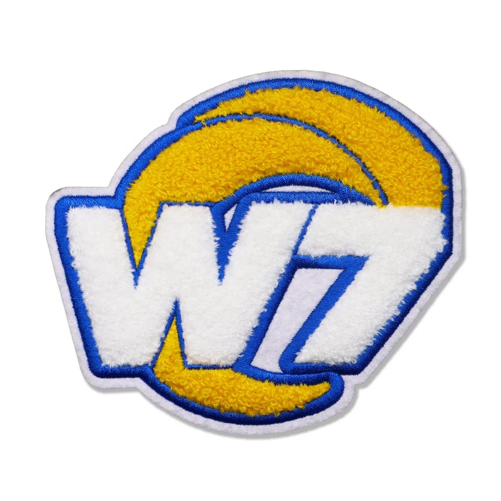 Heat Press Embroidery Detroit Lions Logo Chenille Patch Iron On Nfl Football Team Etroit City Lions Patches Badge