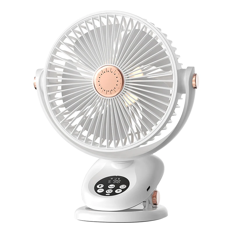 Desktop home three-in-one smart clip shaking head circulating fan student dormitory Rechargeable fan