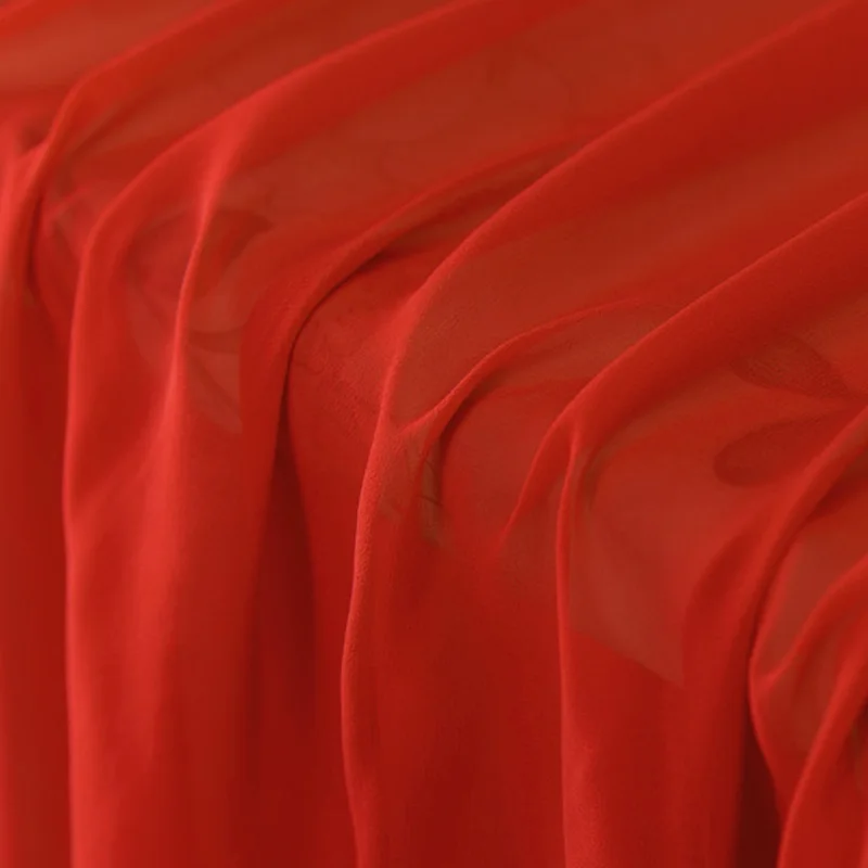 Жоржет из 100% шелка 8 мм, ширина 114 см, ширина 45 дюймов, № 18, цвет красной коррозии для платья, продажа на Ярде, 90 цветов на складе
