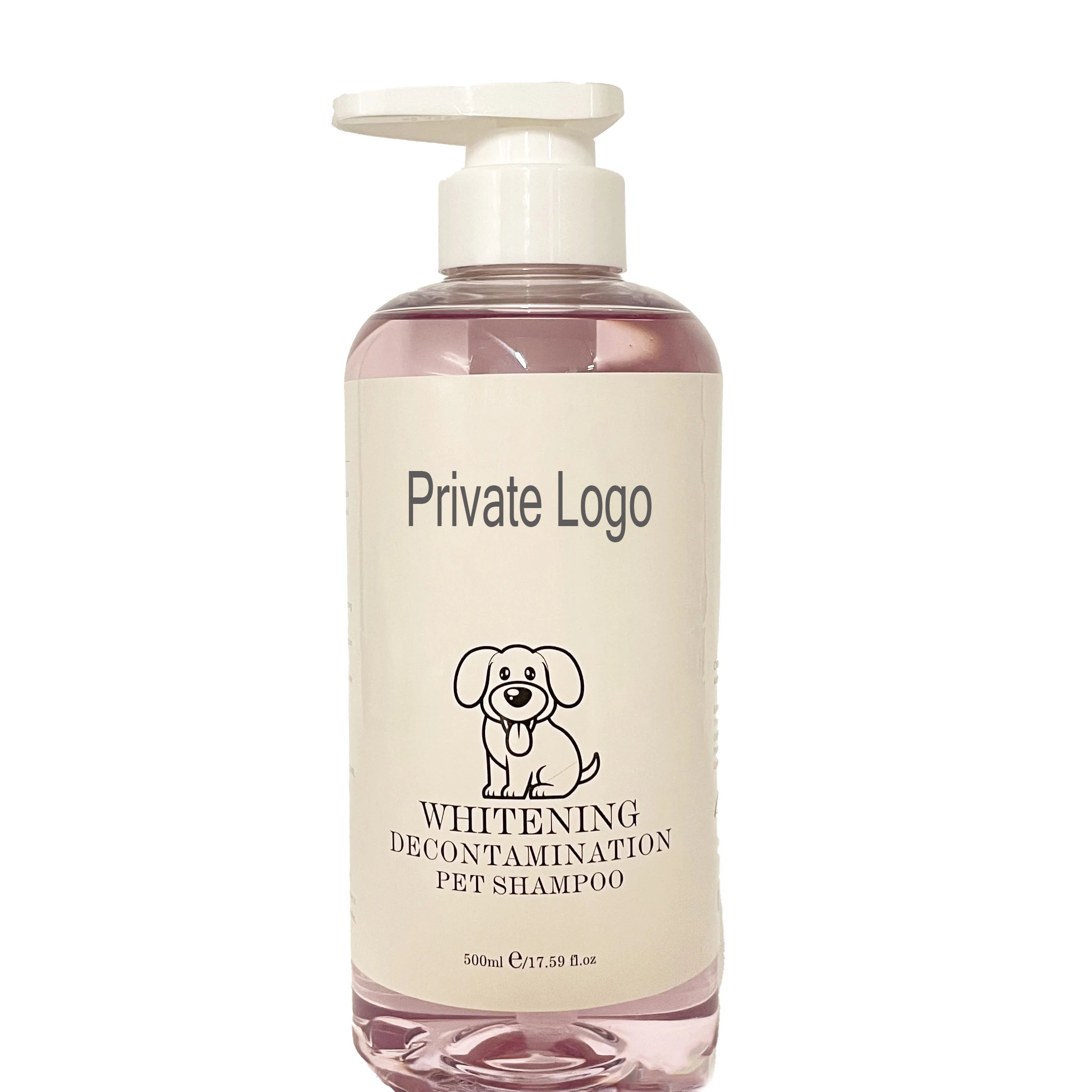 Coconut oil pet grooming  500ml 16.9oz private logo customized dog shampoo