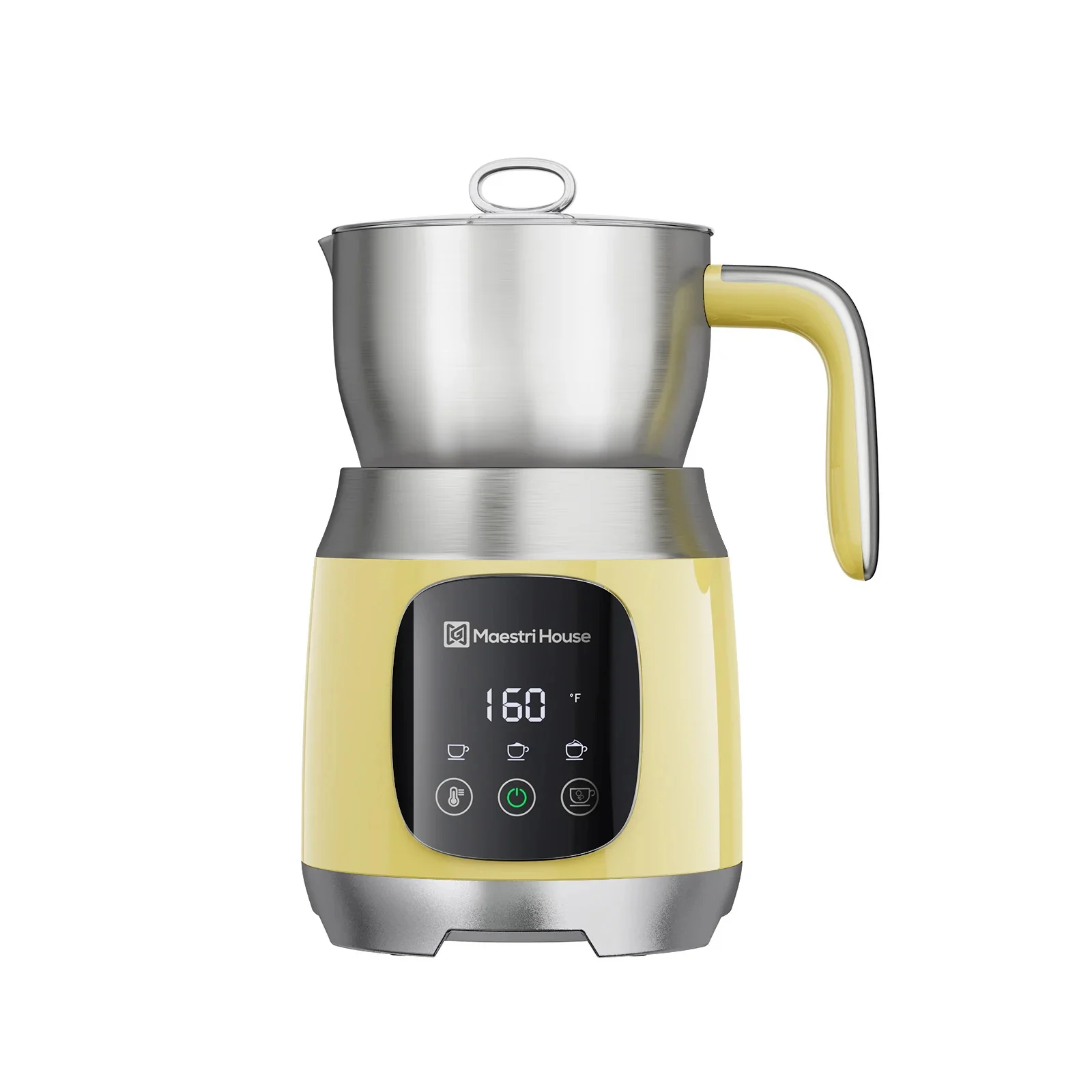 Maestri House MMF-9304 Hot Chocolate Heater Machine Rechargeable Travel Electric Coffee Kettle Buy Yellow Detachable Milk Frothe