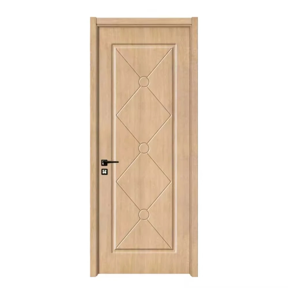 Residential Fashionable Cleanable Undeformed Oak Noise Preventive Eco-friendly Wpc Slab Sound Proof Interior Composite Wood Door