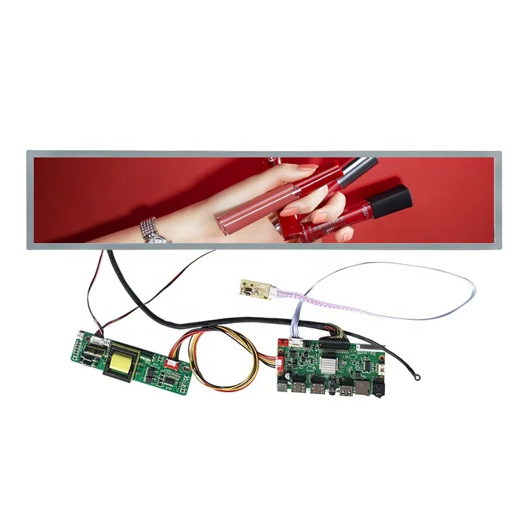 Digital Signage Screen 28 Inch Bar Lcd Panel Ultra Wide Stretched Bar Lcd Advertising Digital Display