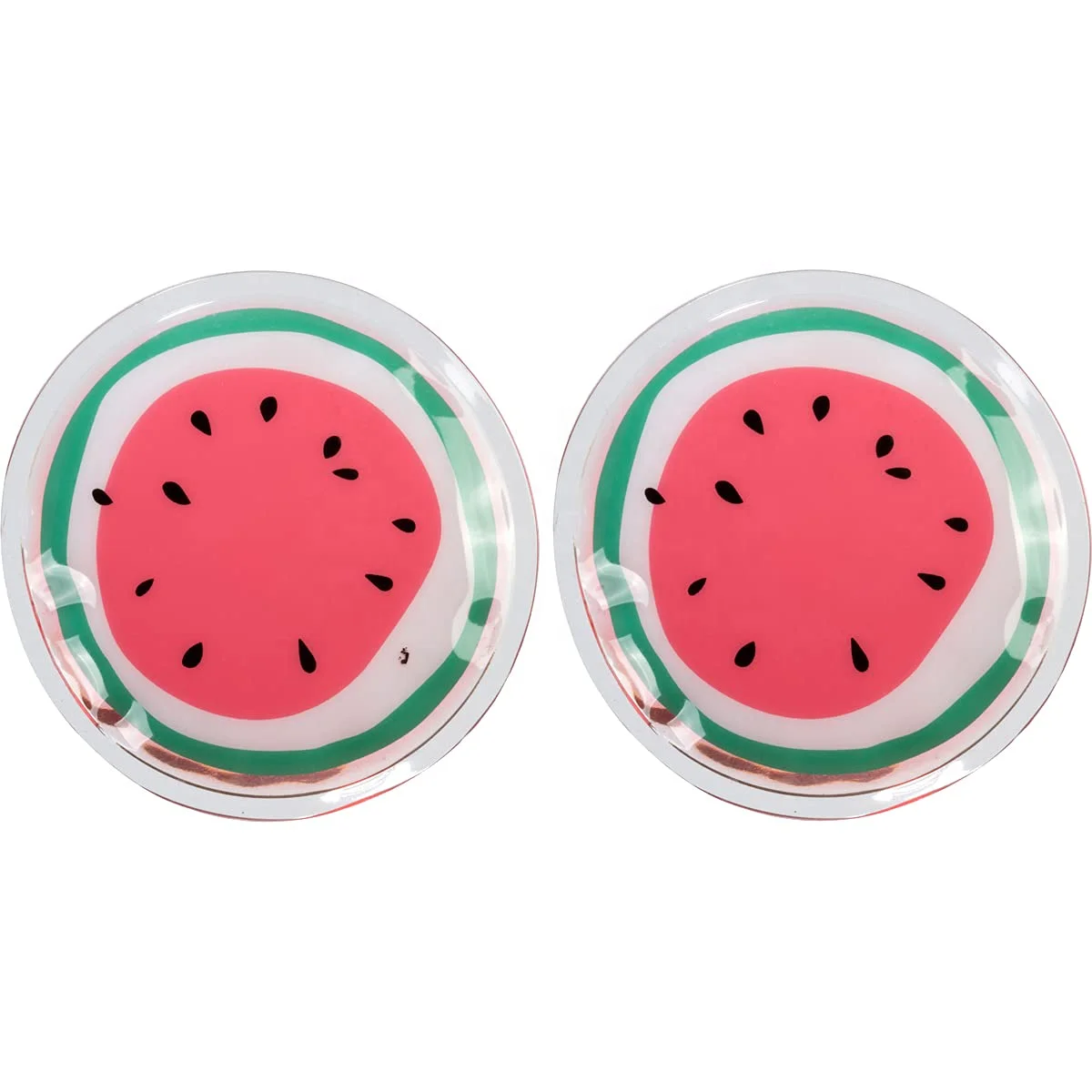 2PCS/Set Round Fruit Pattern Gel Eye Mask Cooling Eye Gel Ice Pads Cold Compress Packs For Puffy Eyes Dark Circle