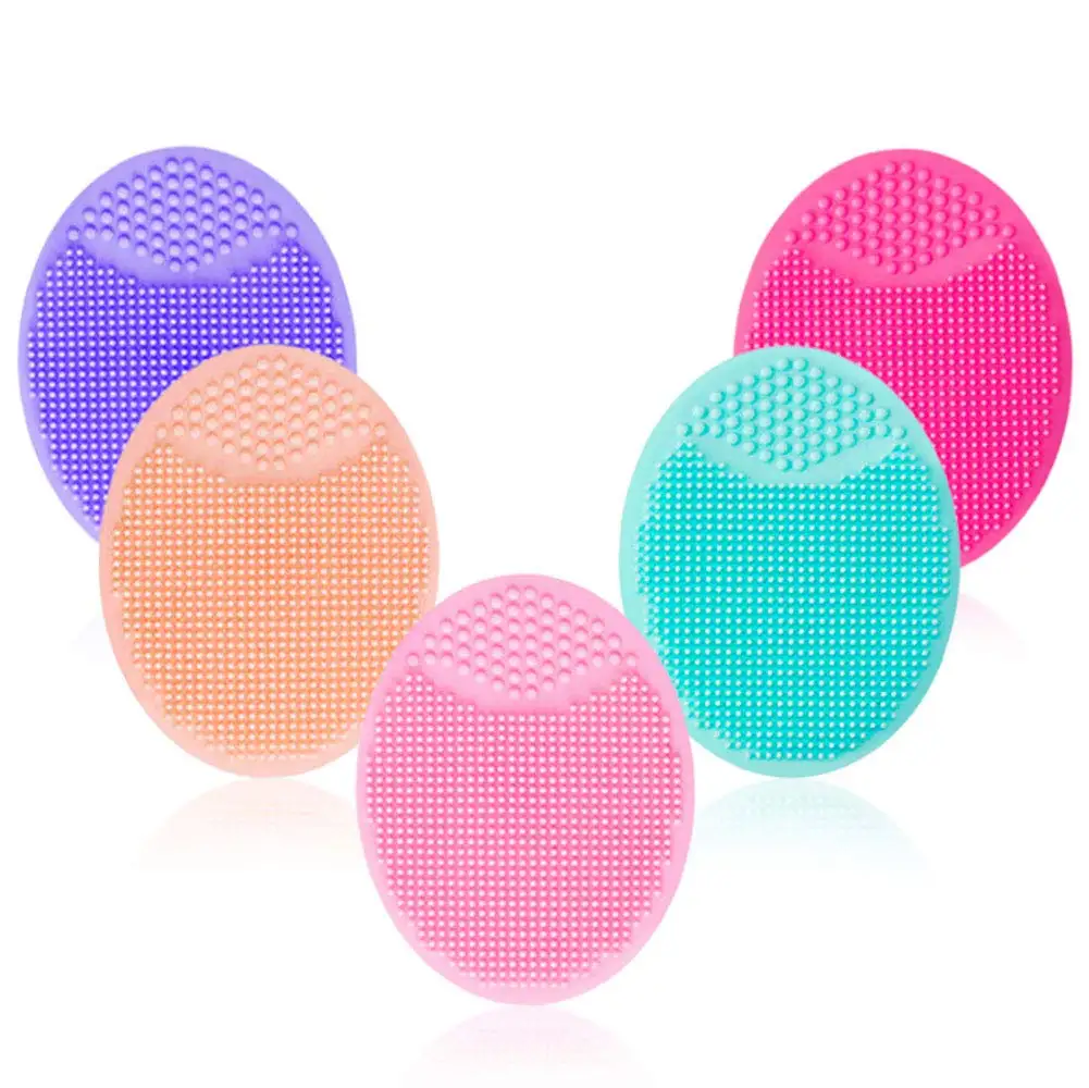 Soft Silicone Face Scrubber Cleanser Brush Pad Handheld Manual Massager Exfoliator for Facial Cleansing and Exfoliating