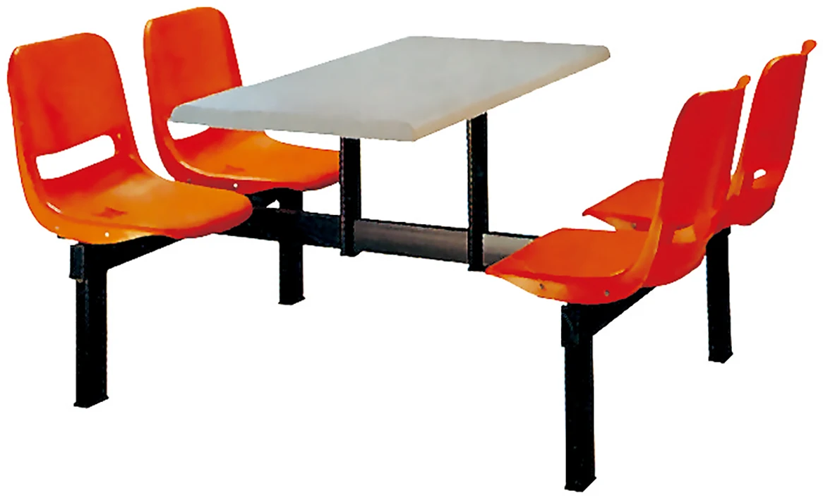High quality fiber glass  canteen furniture canteen table and chair extendable dining table