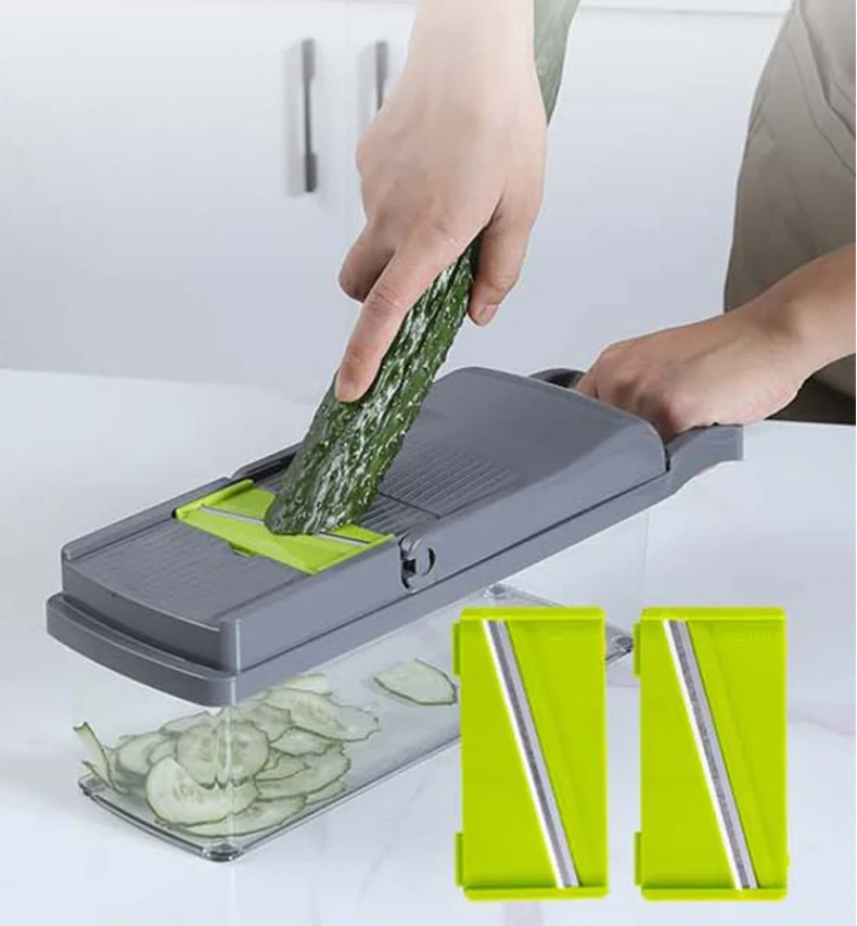 Kitchen Accessories 15 In 1 Plastic Vegetable Choppers Multifunctional Manual Mandoline Slicer Food Onion Cutter Veggie Dicer