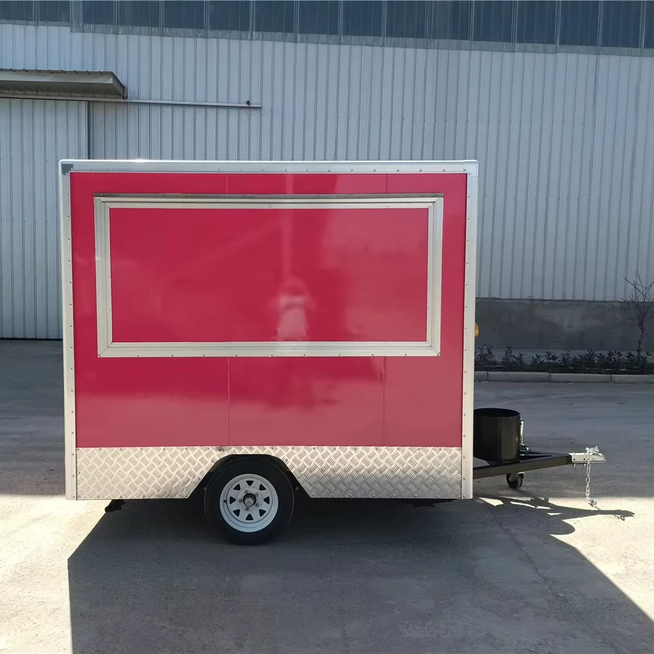 Factory 8ft Width with Deep Fryer Food Trailer Mobile Food Truck For Sale In Dubai Snack Trailer Truck Van