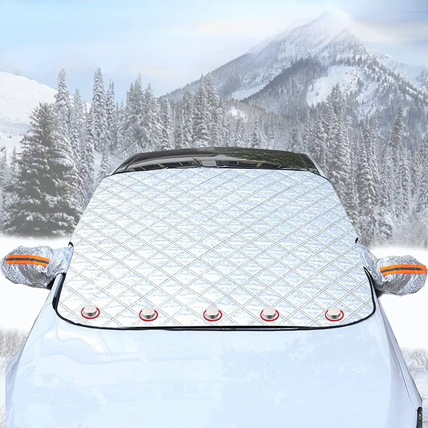 Uv Protection Frost Proof Car Snow Cover Heavy Outdoor Car Windshield Cover Waterproof Car Windscreen Cover