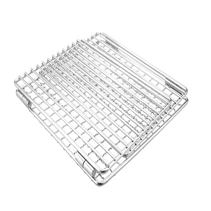 Portable Disposable Pizza Oven Rack Set Fish Net for Camping Tools Barbecue Net Folding Rack BBQ Grill