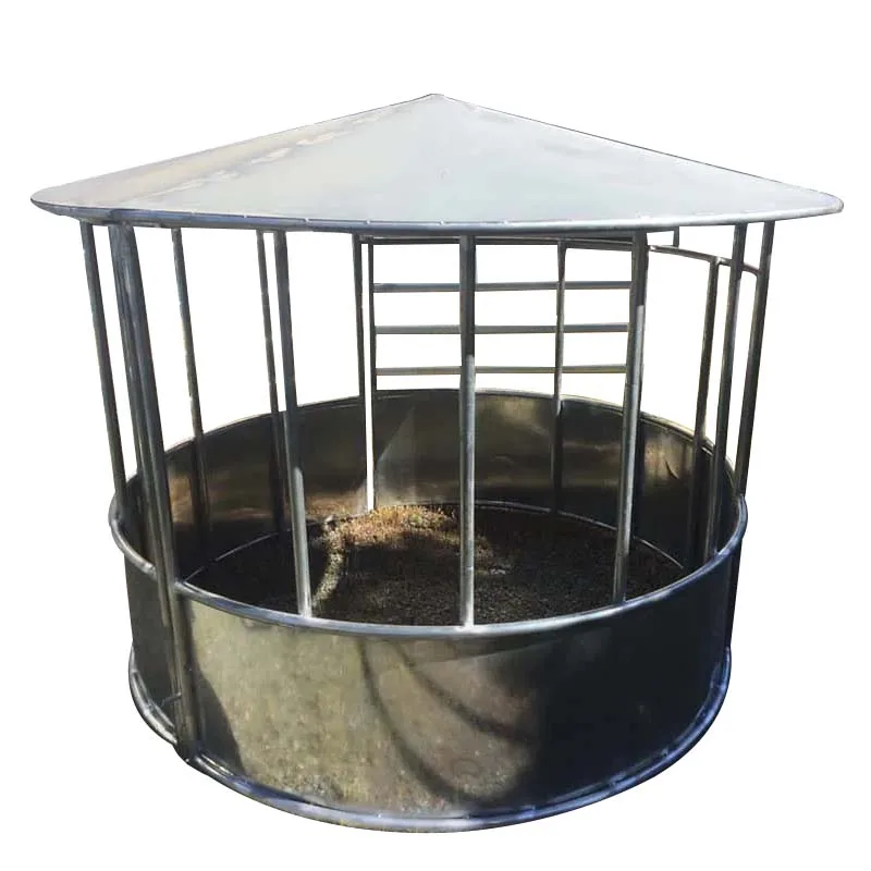 Cattle sheep horse round hay bale feeder heavy duty metal animal hay feeder on sale