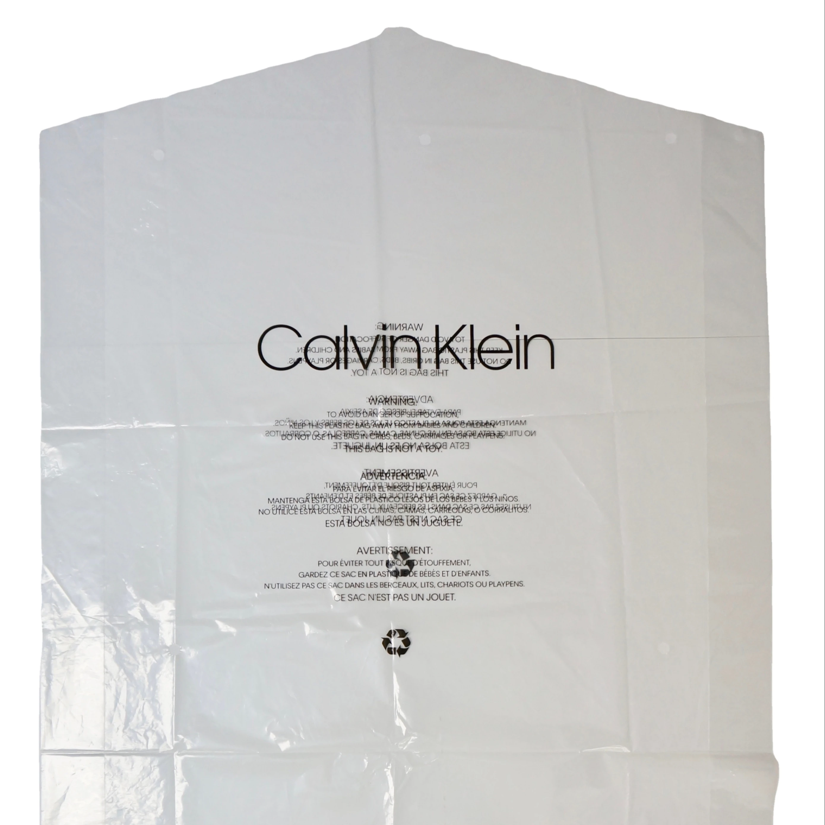 RECYCLE CUSTOM SLOPED HANGER GARMENT POLYBAG WITH GUSSET PLASTIC BAG RECYCLE GARMENT POLYBAG