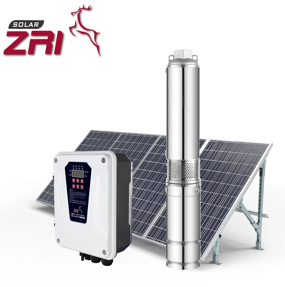 Zri 2 Hp 4 Inch 12 Volt Ac Well Submersible Solar Borehole Water Pump System