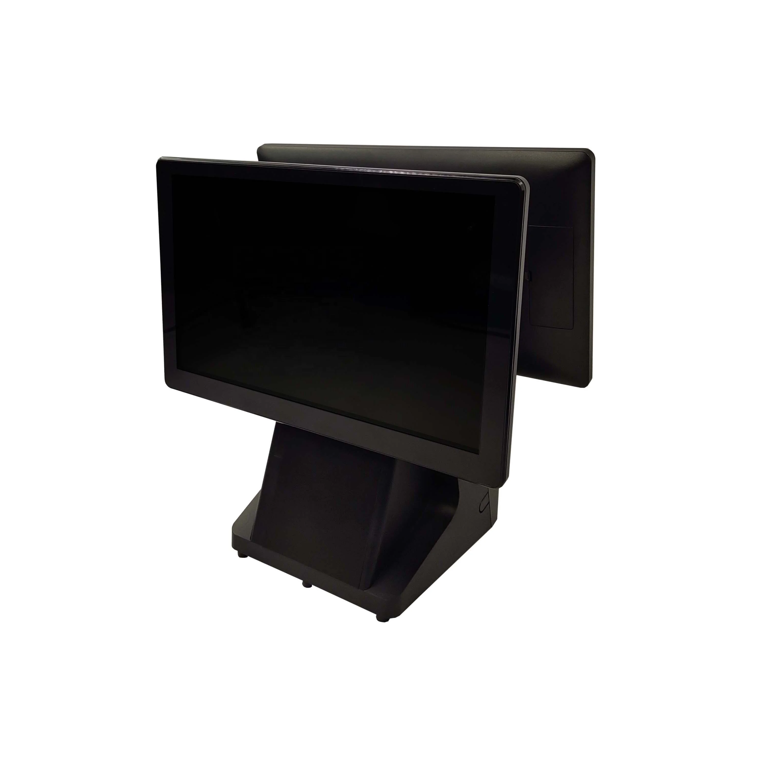 11.6 inch dual screen pos system with cutter printer and wifi and android for supermarket