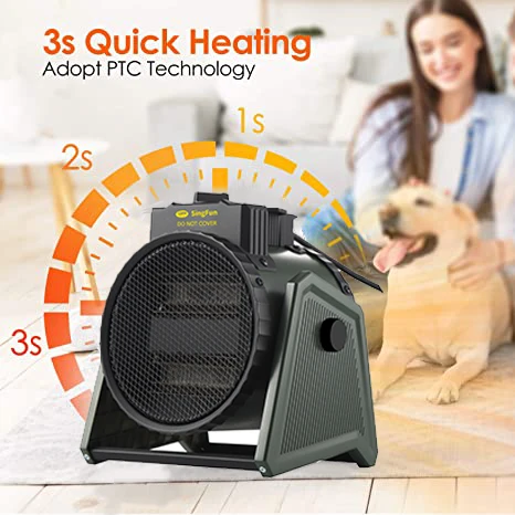 2KW 220V PTC Warm Air Blower Heater Portable Electric Fan Heater