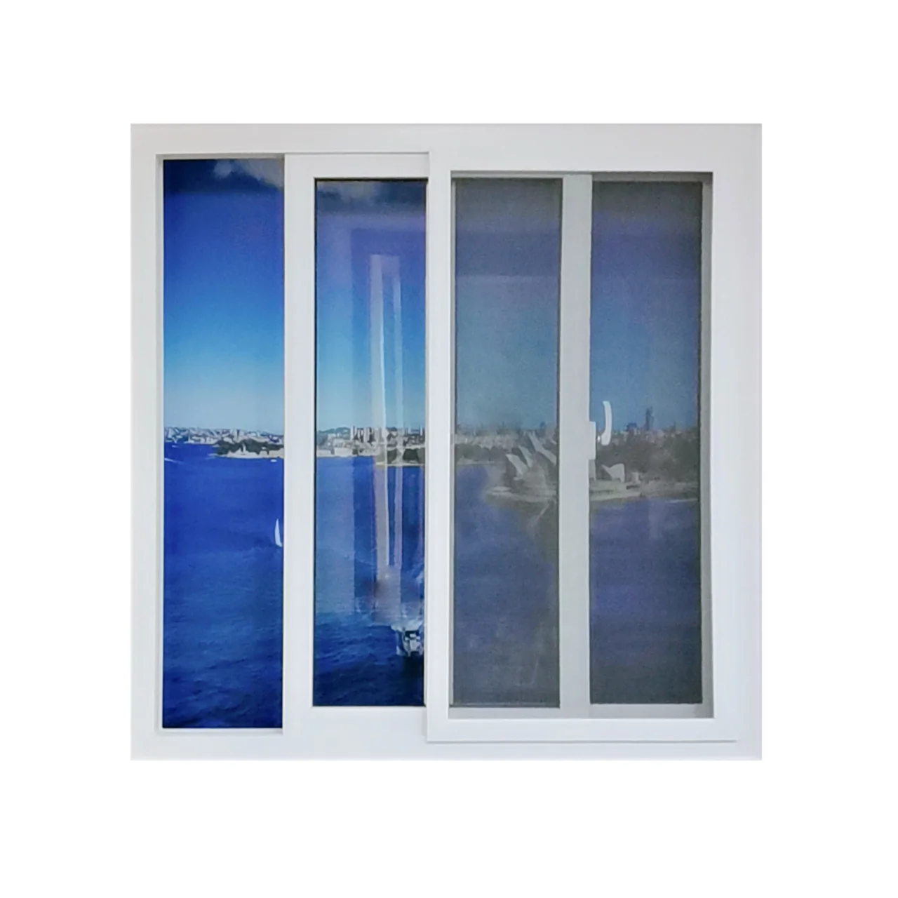 WEIKA  American Reflective Glass UPVC Sliding Window and Door for Enhanced Security Simple  Design