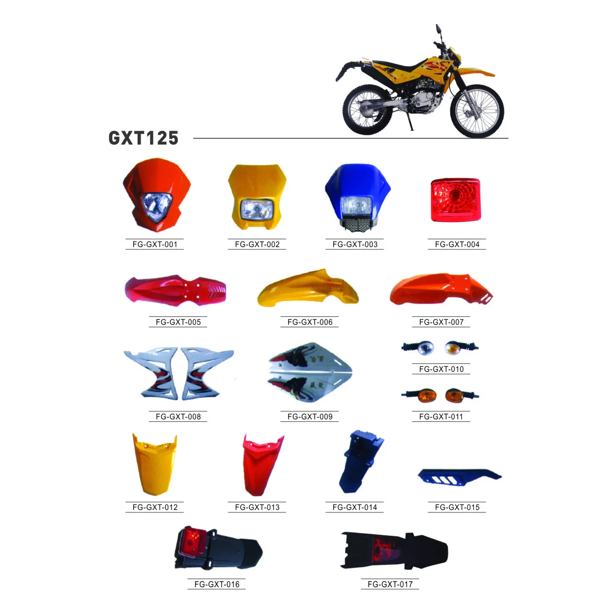 GXT200 motorcycle parts/China motorcycle spare parts/South America motorcycle parts