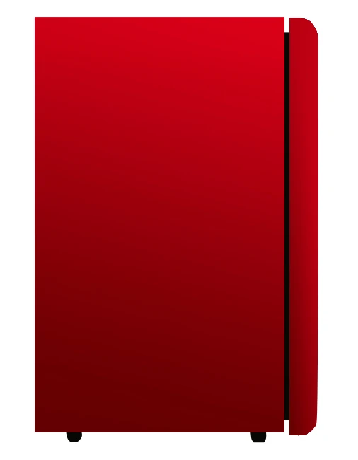 Household old style retro undercounter fridge fresh food storage yogurt soda water bottles refrigerator