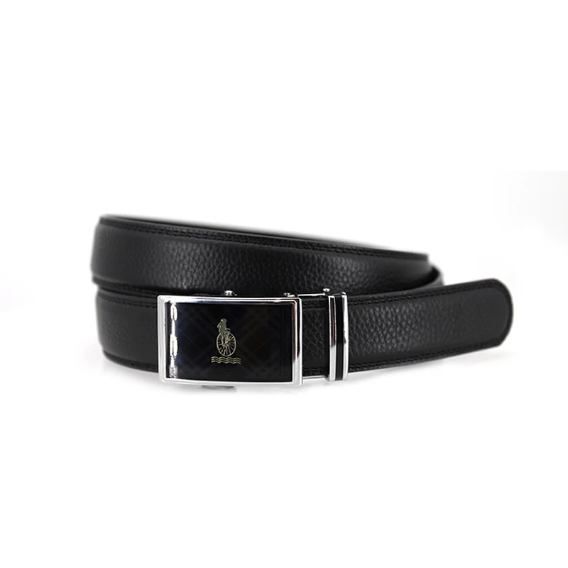 2022 new arrival Formal Gentleman  Promotion Gift 100%Pure Cowhide Leather belt with Black antique square frames buckle