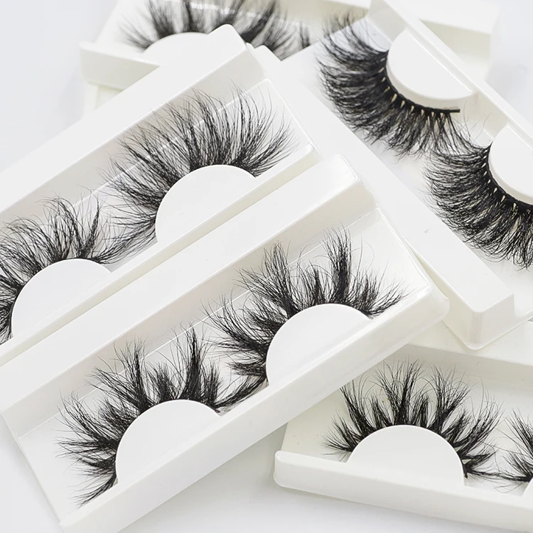  Wholeasle Fluffy 3d 25 mm Eyelaash 18mm Wispy 100% Real Mink Eyelashes Private Label Thick Full Strip