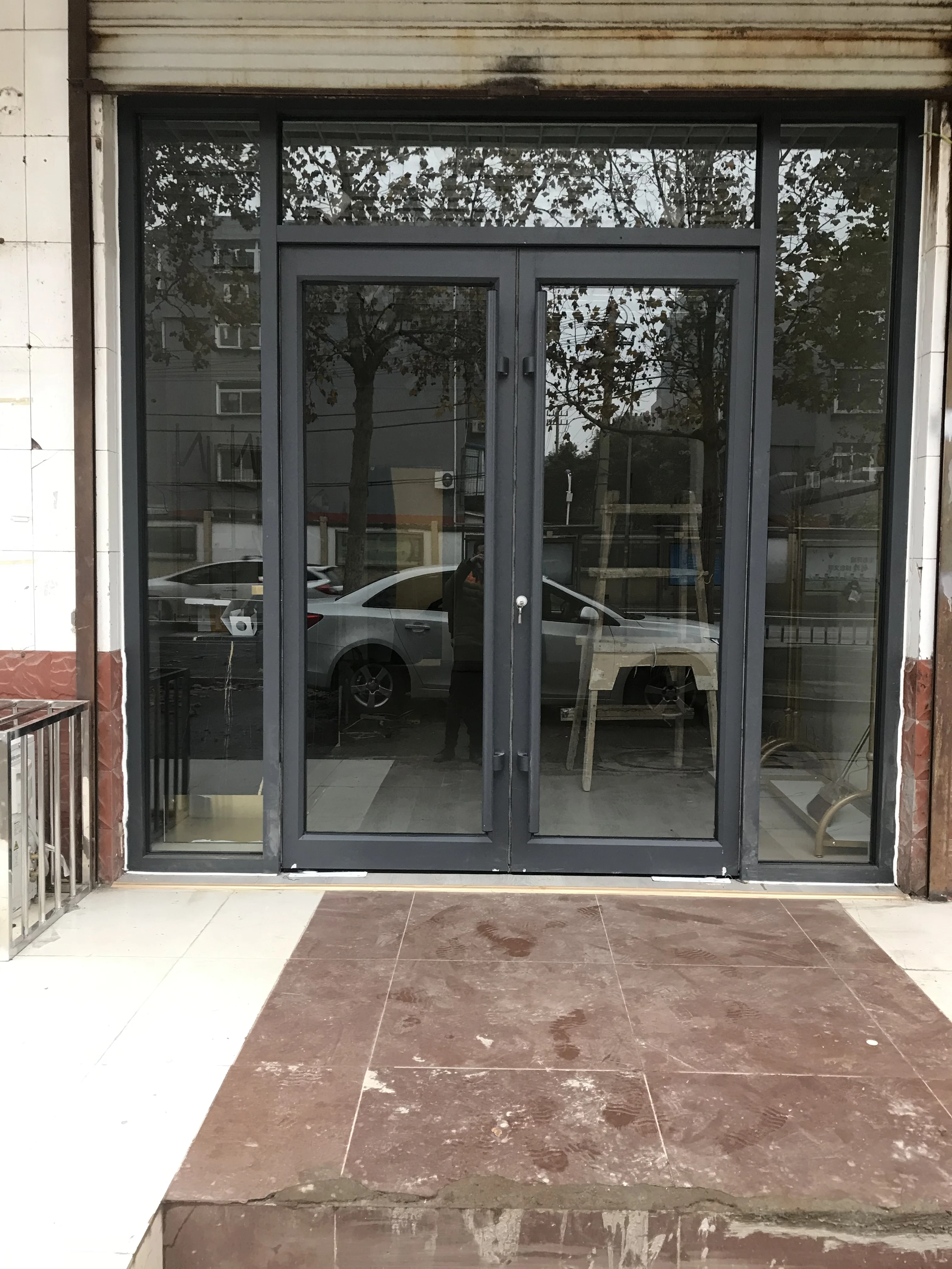kitchen cabinet aluminum frame glass door