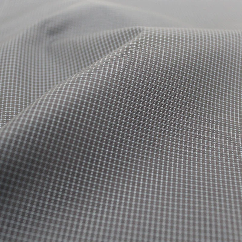 special design Tiny check PU coated 300D Cationic melange 1 mm Ripstop polyester oxford waist bag fabric