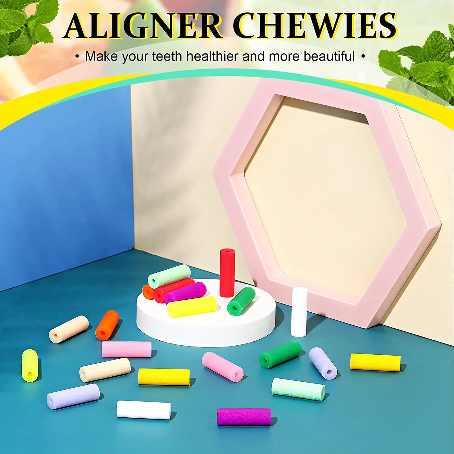 SJ Dental Consumables Food Grade Silicone Dentist Aligner Tray Seaters Aligner Chewies Dental Aligners Teeth Chewies