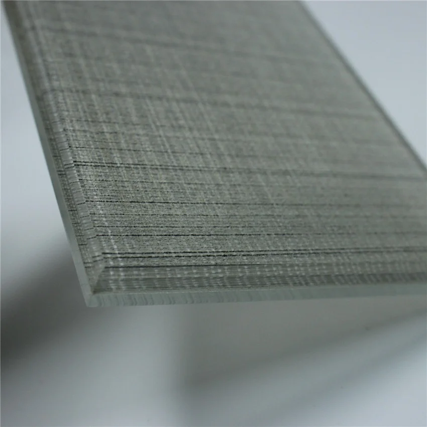One kind of popular material for partion and door in architecture is fabric laminated glass from Hongjia glass factory