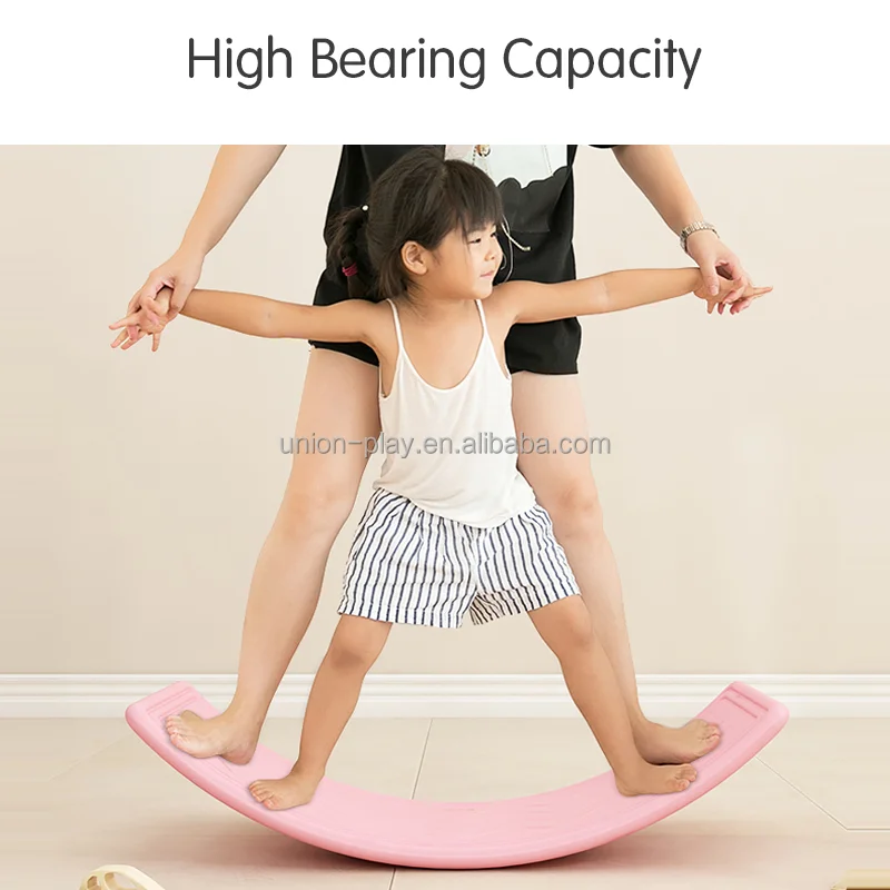 Toddler toys plastic curvy trainer wobble custom surf children yoga stability trainer kids balance board for fitness
