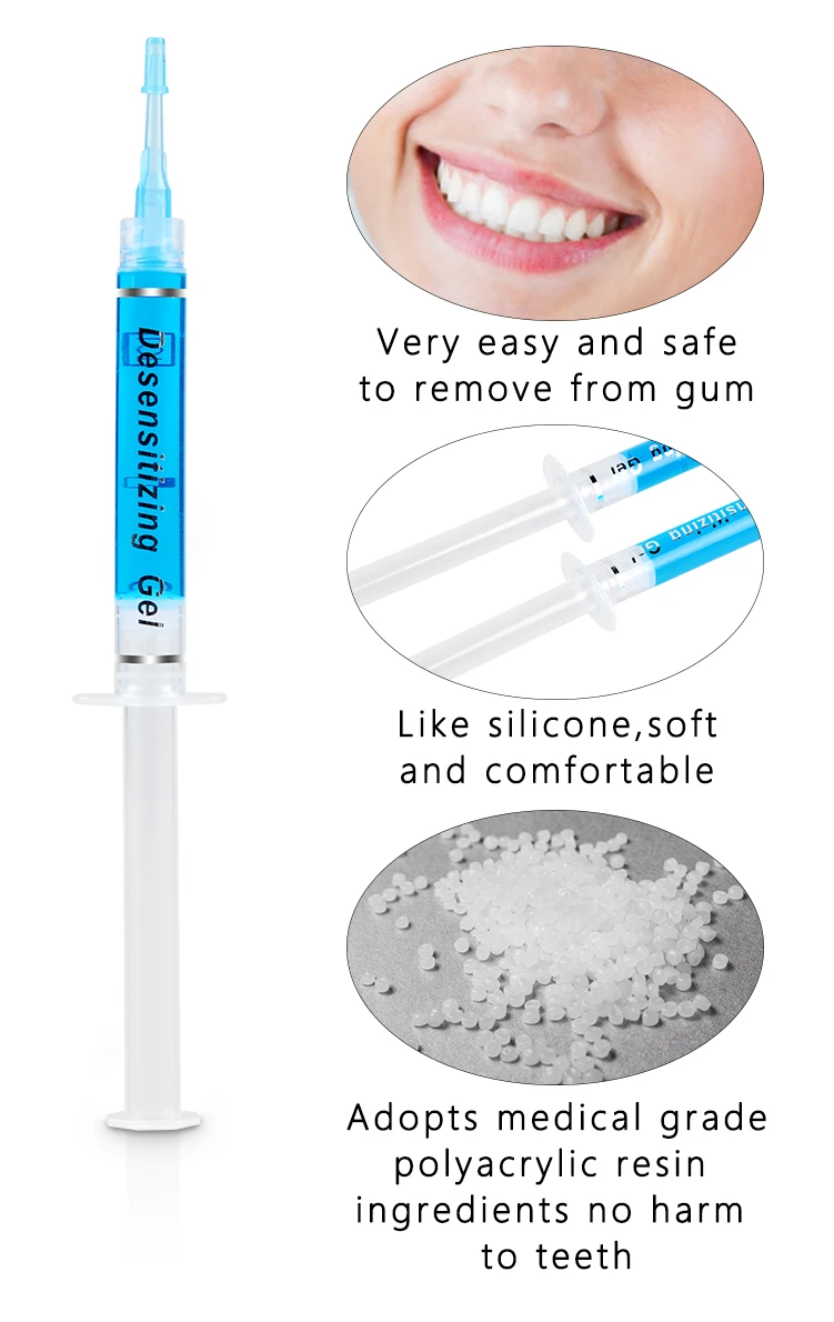 Dental Teeth Whitening Gel HP 3ml Remineralization Gum Protection Gel for Effective Teeth Whitening