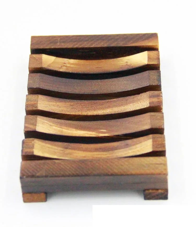 ECO friendly Bamboo Wooden Soap Dish Holder Tray Wood Bar Soap Saver Self Draining Soap Case for Shower