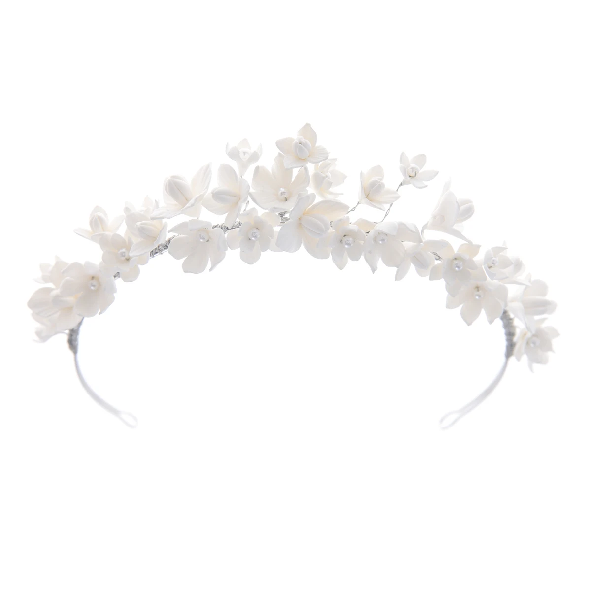 Fashion Handmade Resin Clay Flower Bridal Hair Crowns Accessories Party Wedding Bridesmaid Headband Crowns Tiaras For Women