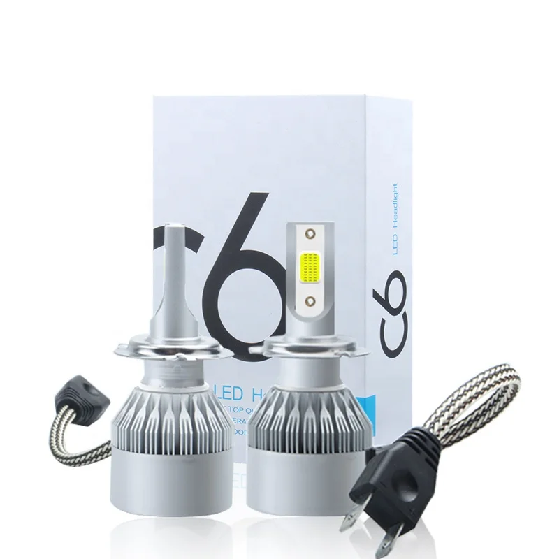 RUTENSE C6 super bright led headlights 36W led bulb 9005 9006 led lighting system for cars COB chip car led head lamp