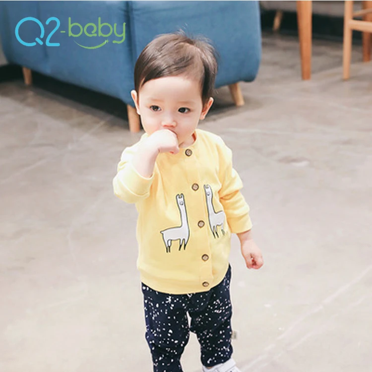 
Q2-baby New Design Winter Single Button Animal Print Baby Boy Girls Coats 