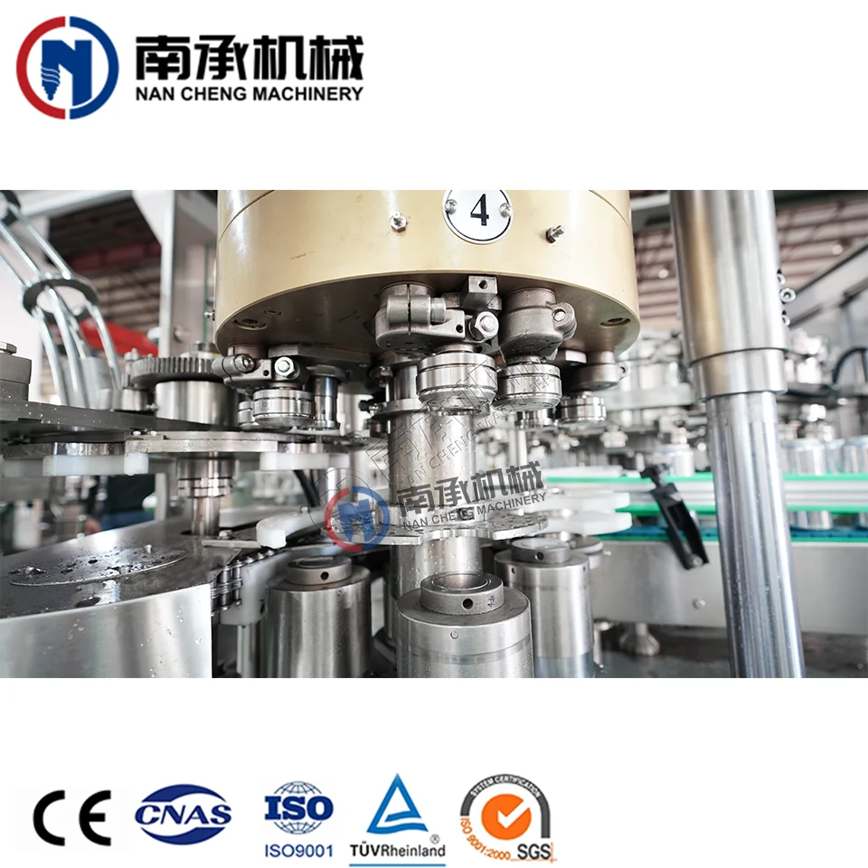Carbonated fruit juice drinks tinplate can filling machine complete production line for sale