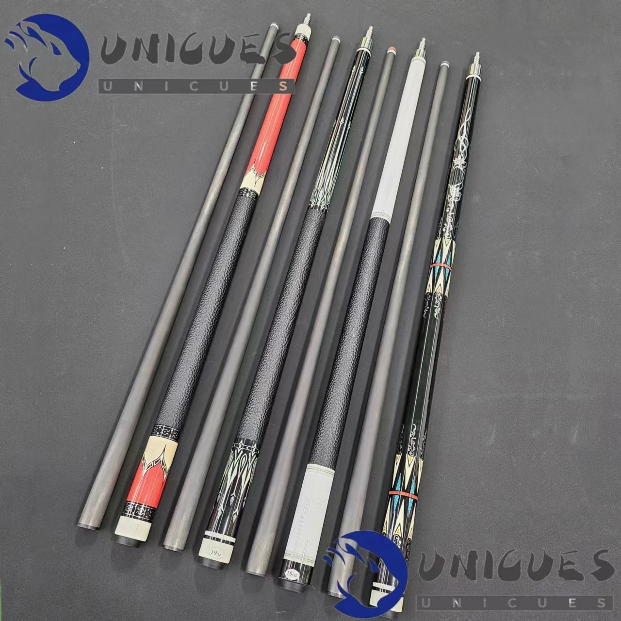 Good Straightness billiards carbon pool cues radial joint 12.5mm 13mm pro taper full carbon fiber cue