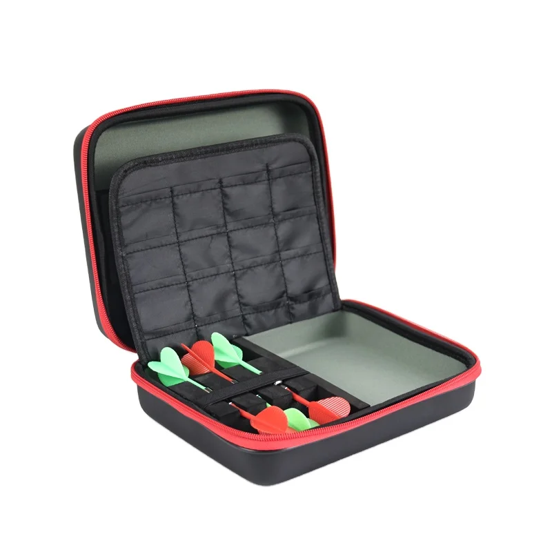 Custom Logo PU Leather Darts Cases Travel Carrying Box Hard EVA Large Darts Case Bag Insert EVA Pockets for dart shaft