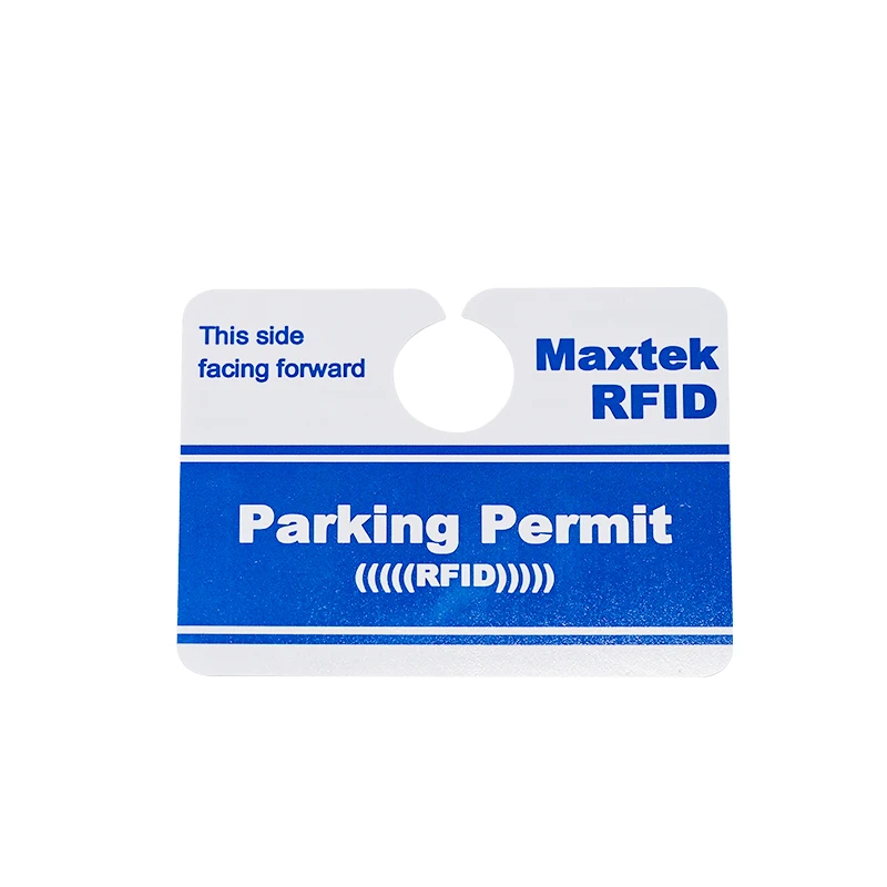 Пользовательские шелкография ПВХ RFID разрешение на парковку подвесные бирки для временной парковки автомобиля пропуск смарт-бирки