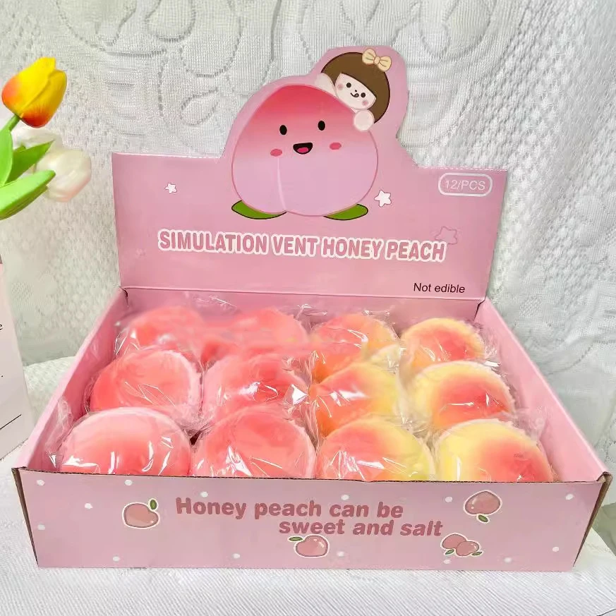 Моделирование розового персикового мини каваи Mochi Squishies снятие стресса милые вентиляционные персики Разминающие мягкие игрушки