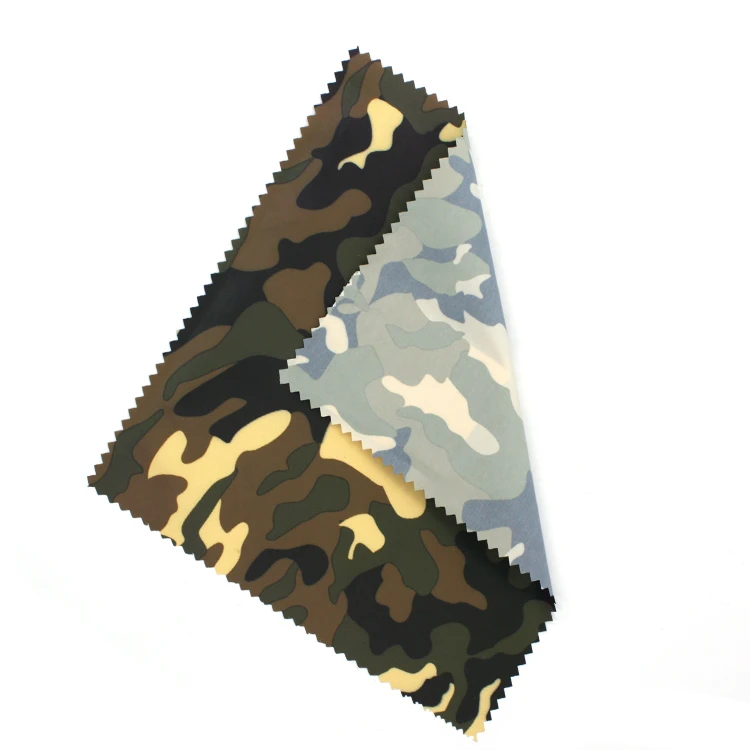 
100% polyester camouflage printed good resistance to abrasion aging and washing reflective fabric 