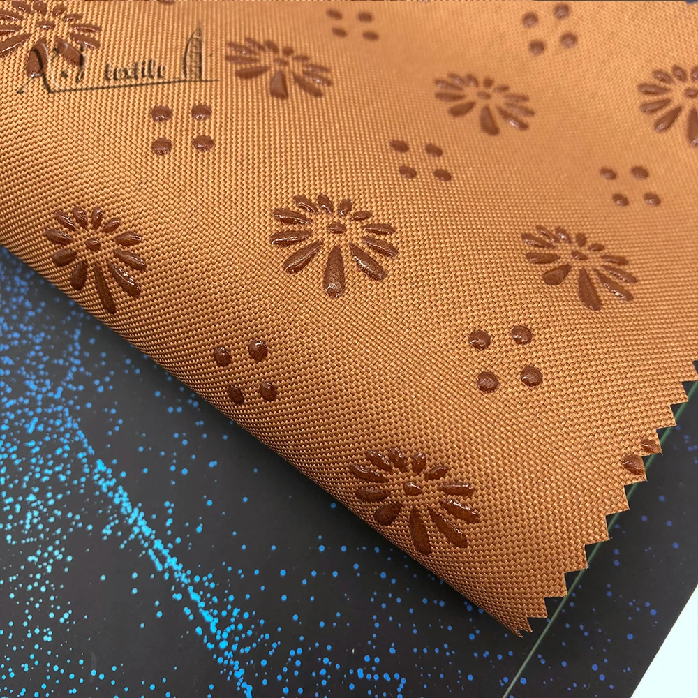 Hot selling Oxford cloth for bag rubber patch with flower